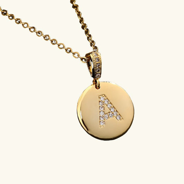 Gold letter necklace | Anna