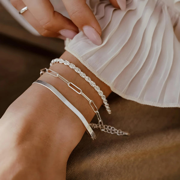 Silver link bracelet | Olivia