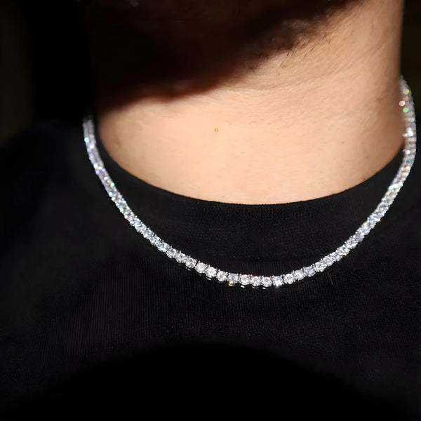 Silver Tennis Necklace | Connor
