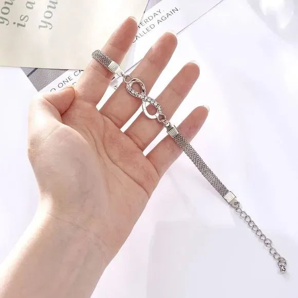 Silver infinity bracelet
