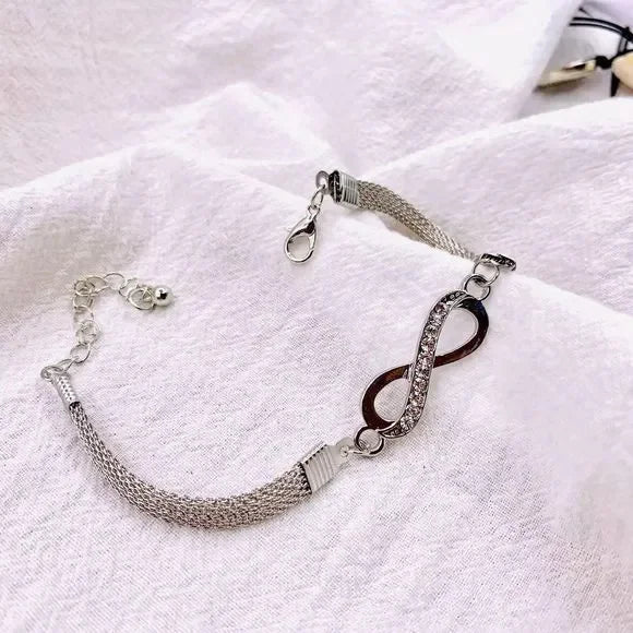 Silver infinity bracelet