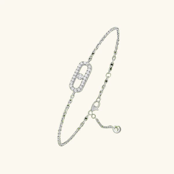 Silver diamond bracelet | Stacy