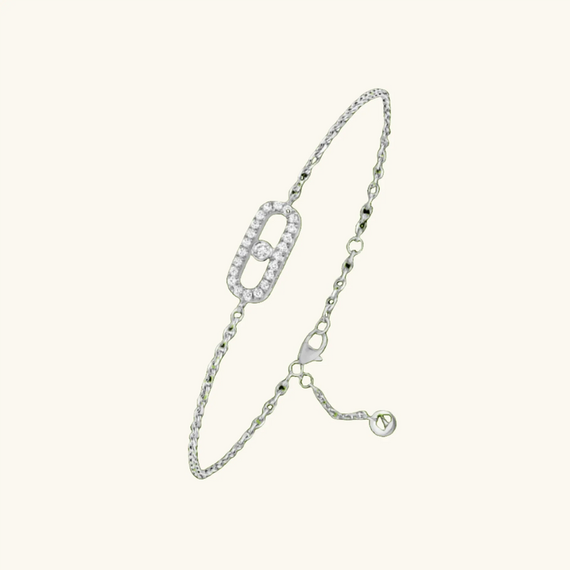 Silver diamond bracelet | Stacy