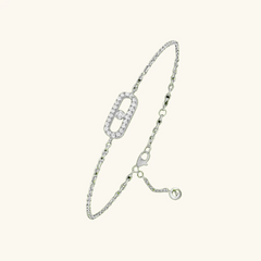 Silver diamond bracelet | Stacy