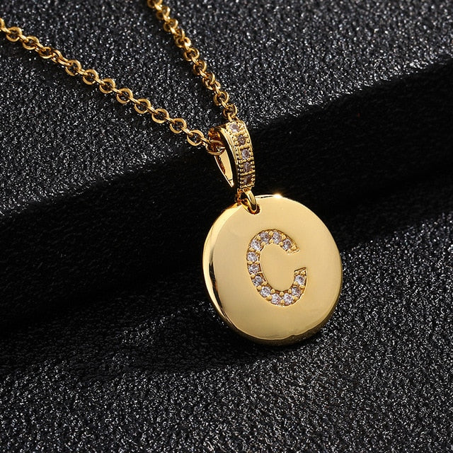 Gold letter necklace | Anna