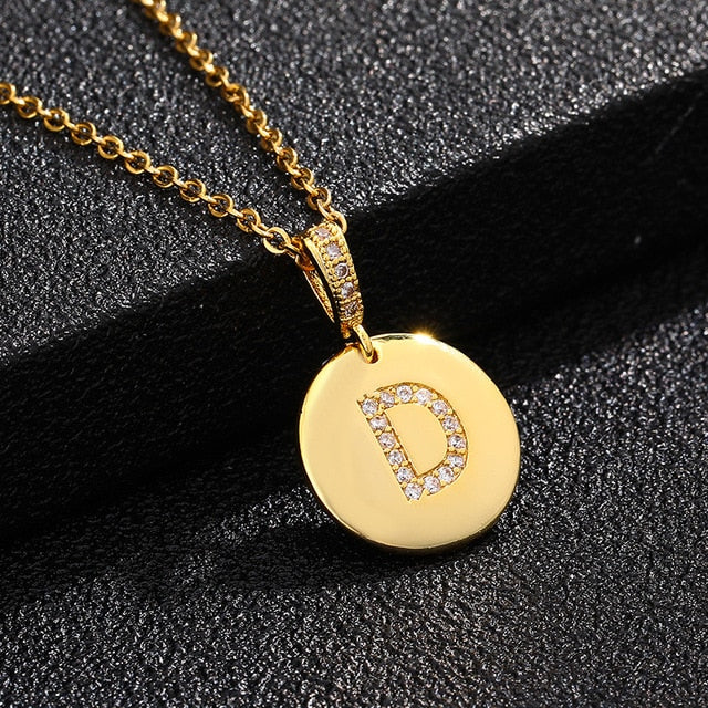 Gold letter necklace | Anna