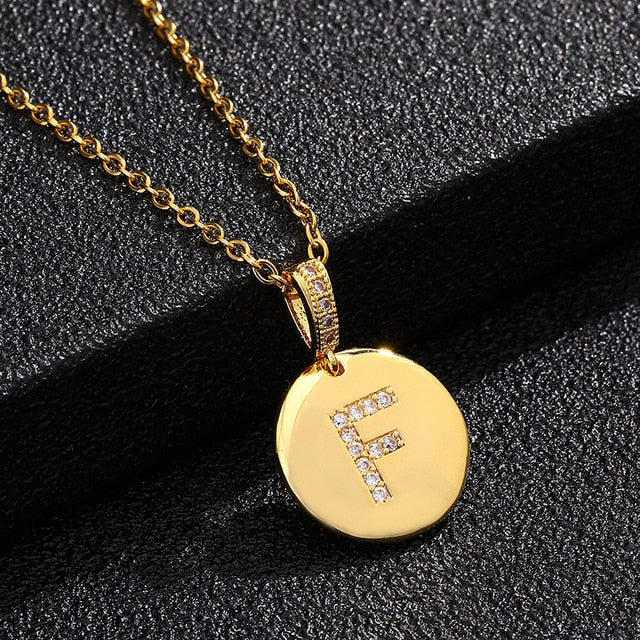 Gold letter necklace | Anna