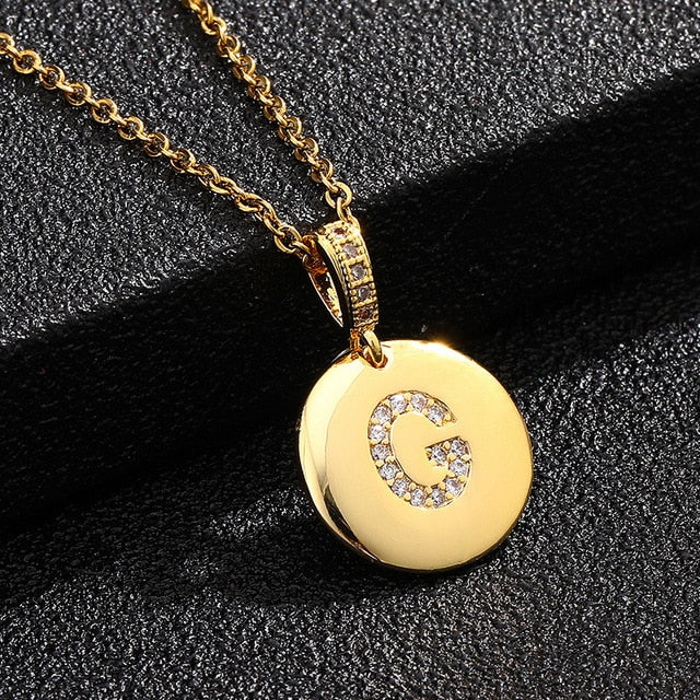 Gold letter necklace | Anna