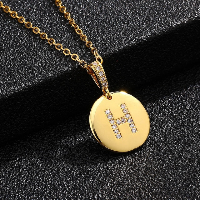 Gold letter necklace | Anna