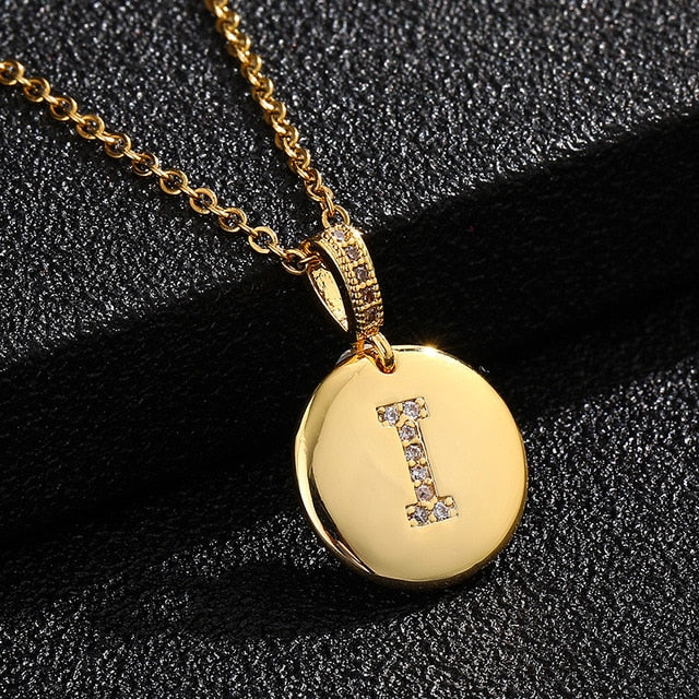 Gold letter necklace | Anna