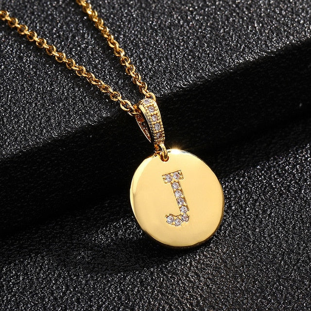 Gold letter necklace | Anna