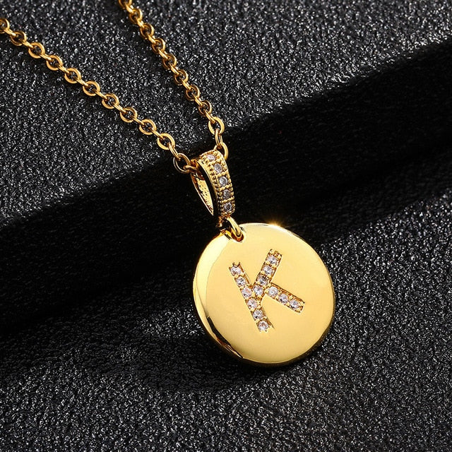 Gold letter necklace | Anna