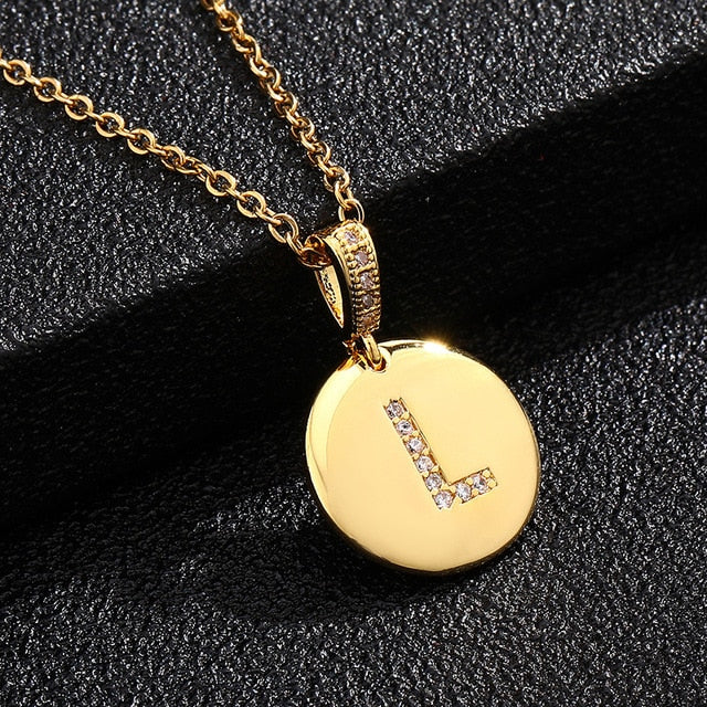 Gold letter necklace | Anna