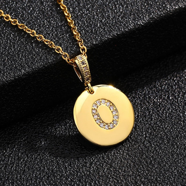 Gold letter necklace | Anna