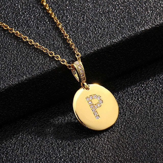 Gold letter necklace | Anna