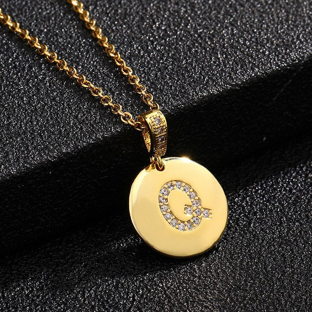 Gold letter necklace | Anna