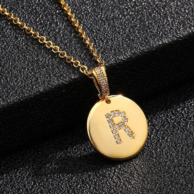 Gold letter necklace | Anna