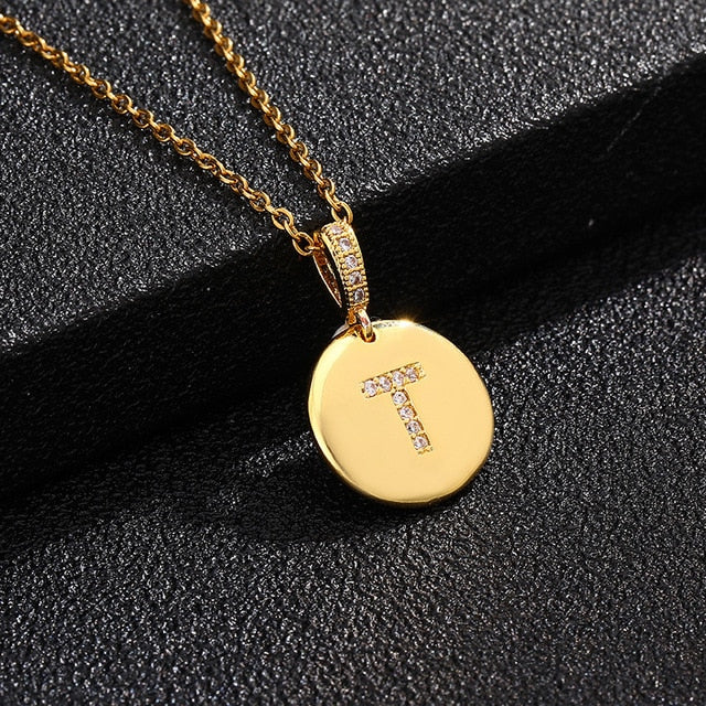 Gold letter necklace | Anna