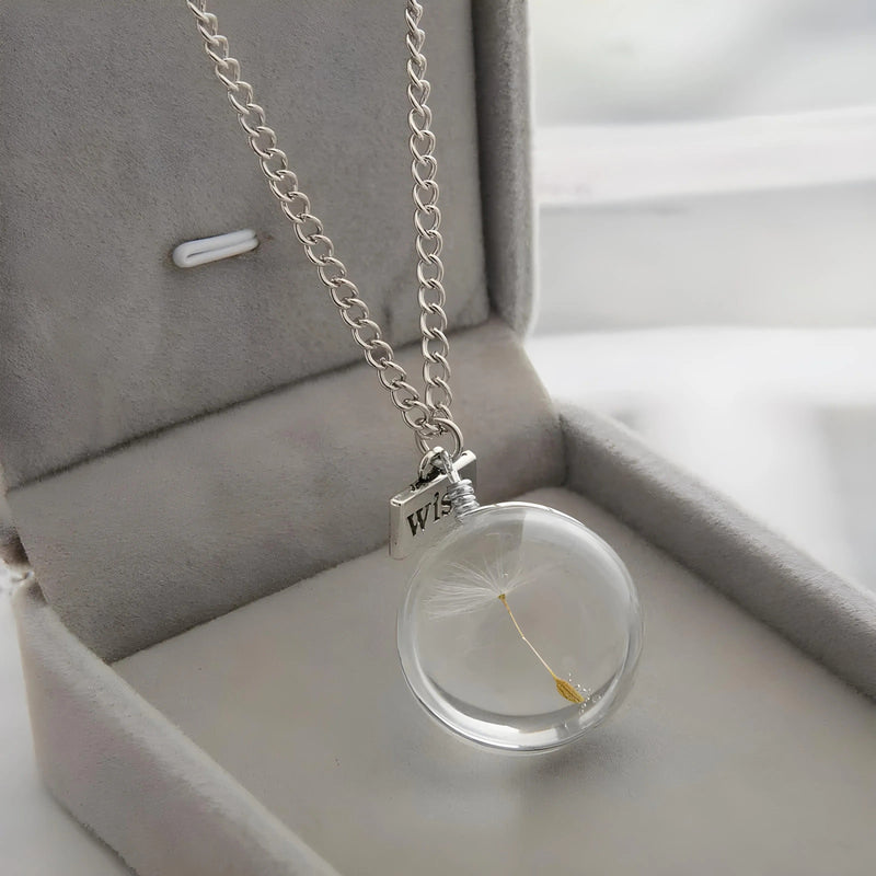 Silver Crystal Pendant Necklace | Alena