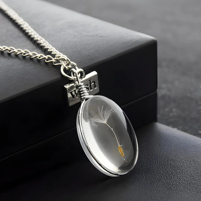 Silver Crystal Pendant Necklace | Alena